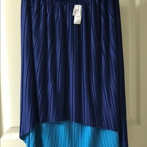 Dual tone high low skirt - Dark Blue
